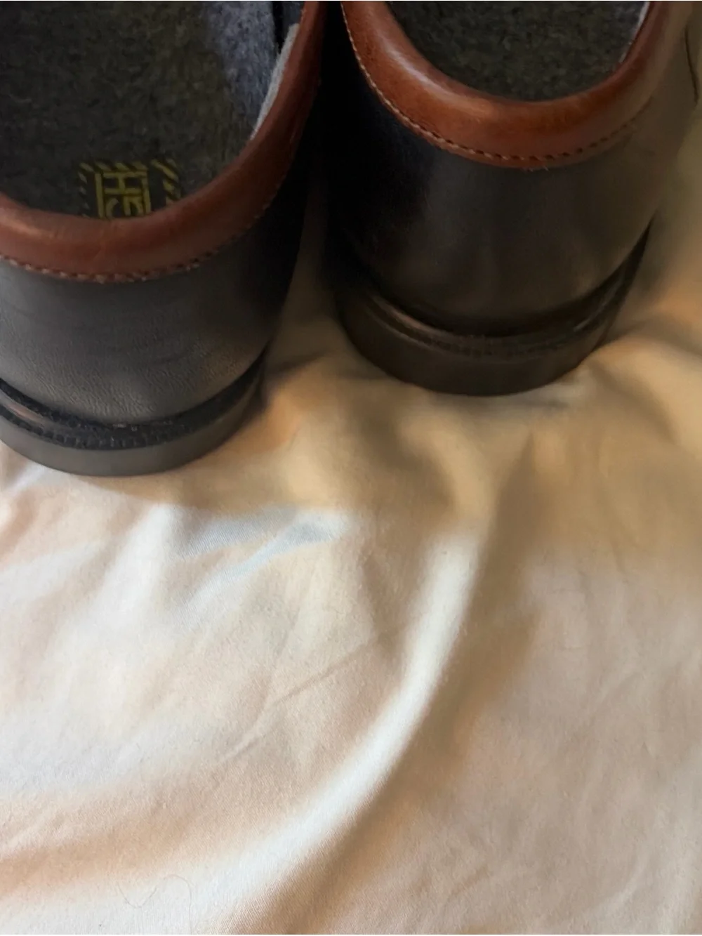 Vintage Lehigh Two-Tone Leather Steel Toe Penny Loafers Corpcore 9.5